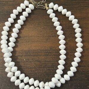 Vintage Trafari White Beaded Necklace